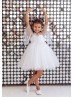 Ivory Lace Tulle Airy Boho Flower Girl Dress